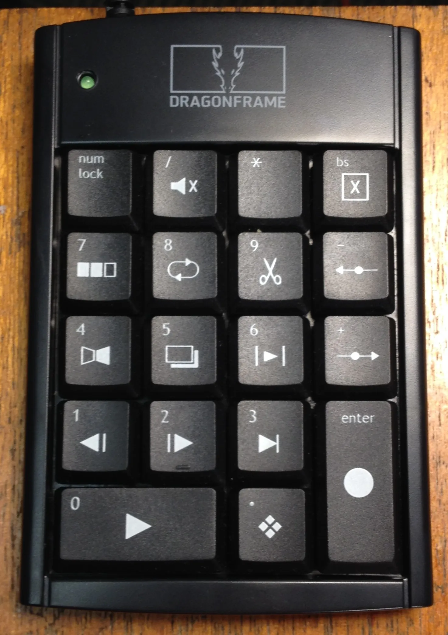 Dragonframe number pad