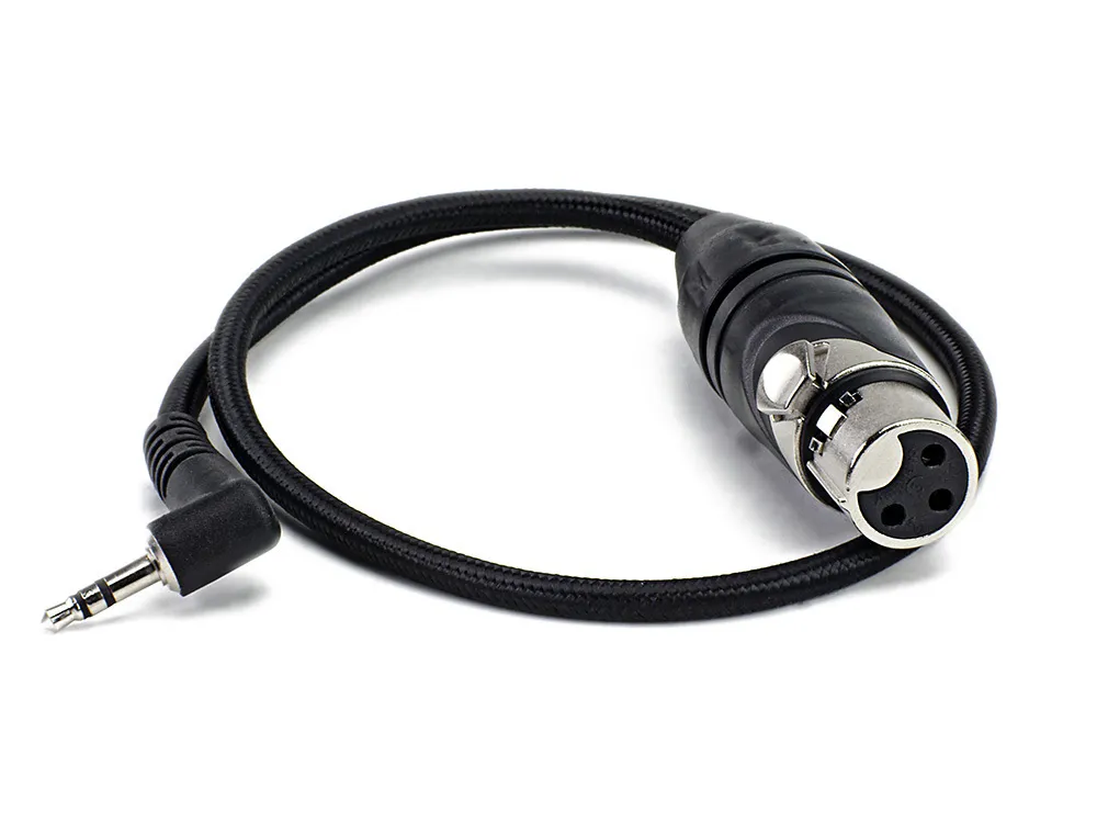 Red Minijack->XLR Microphone Cable (20")