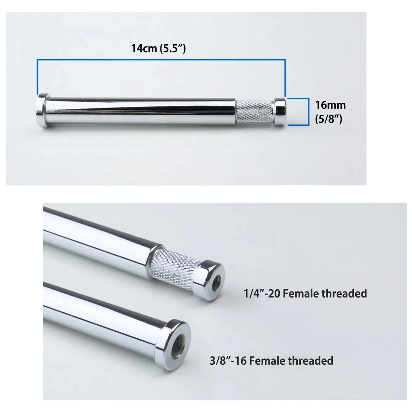 14cm Baby Pin with Collar 1/4 and 3/8" Tap