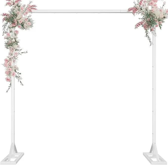 Wedding Arch - White Metallic