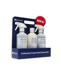 Stain removal kit for carpet and upholstery