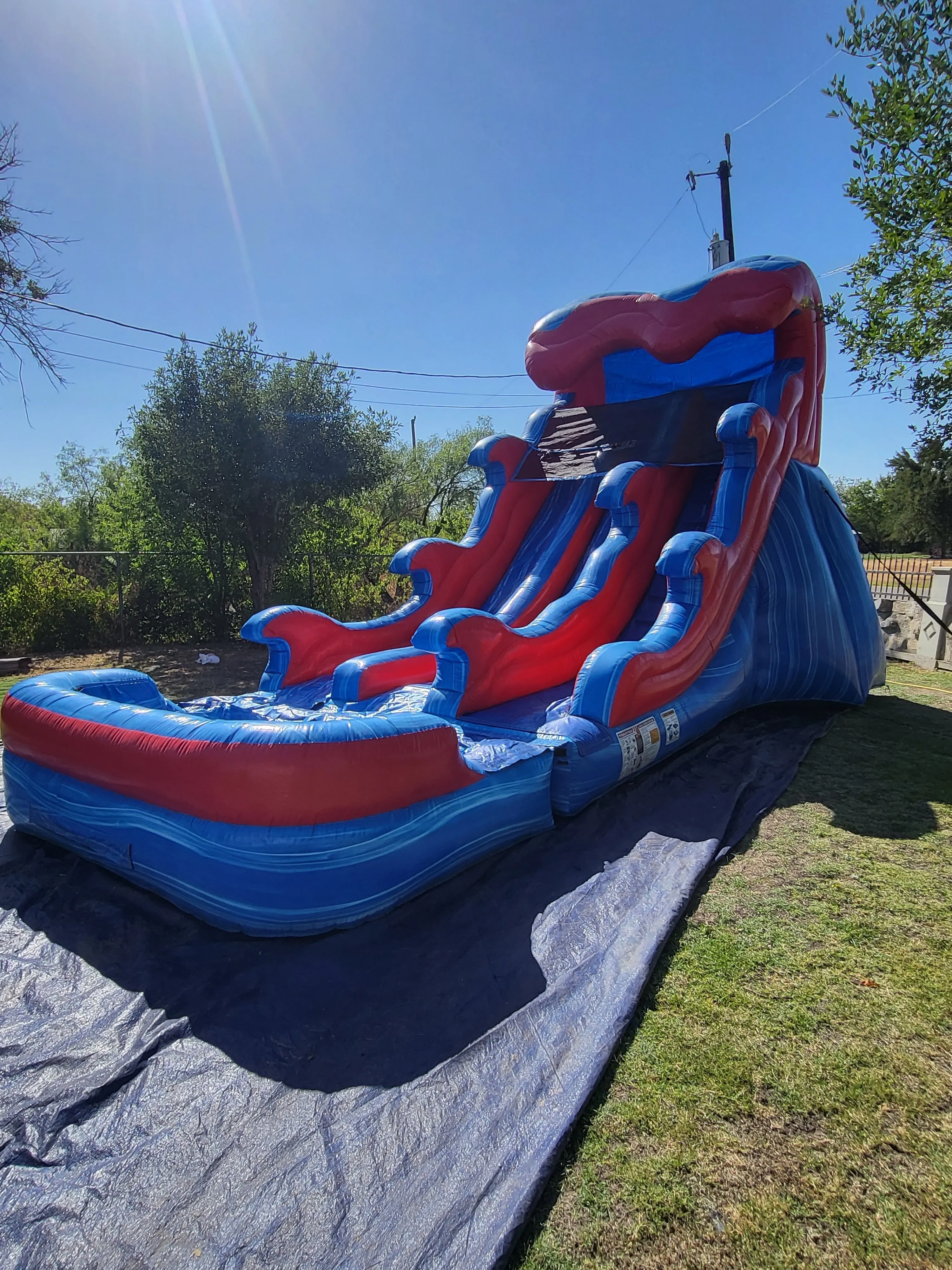 18 Ft Double Lane Red/Blue