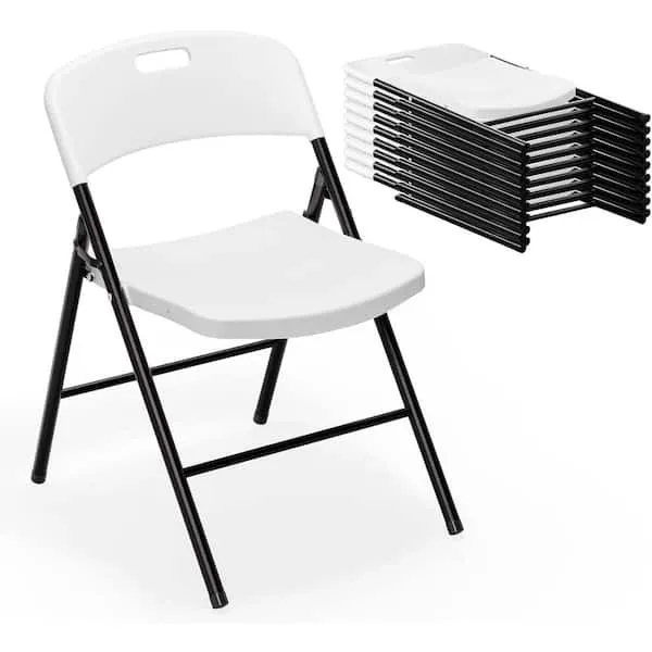 PLASTIC STACKABLE FOLDING CHAIR