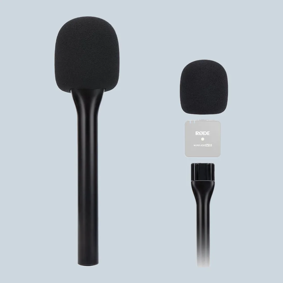 Rode microphone Handle With Rode wireless go 2 