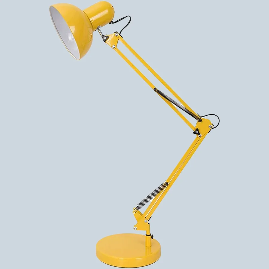 Yellow Metal Desk Lamp