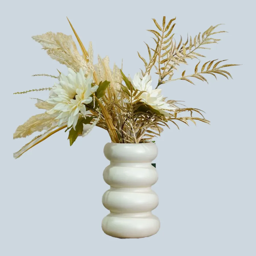 Flowers + White Vase 