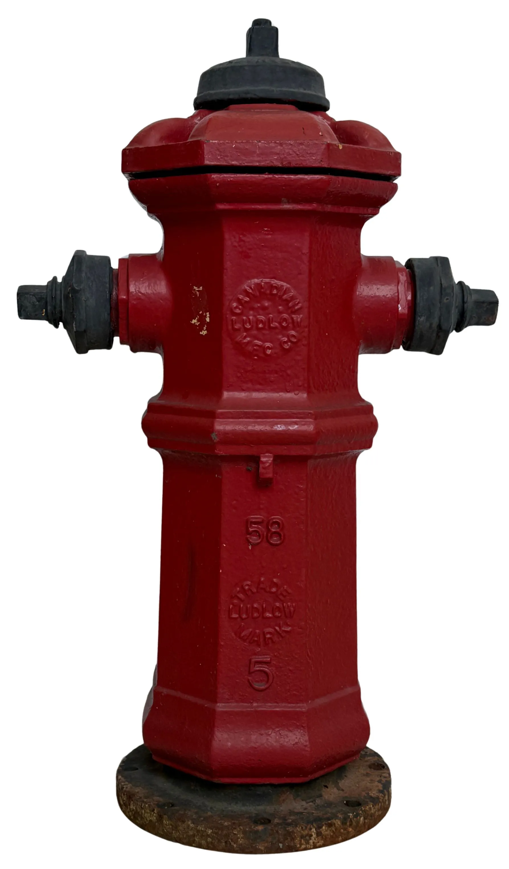 Real Black & Red Fire Hydrant