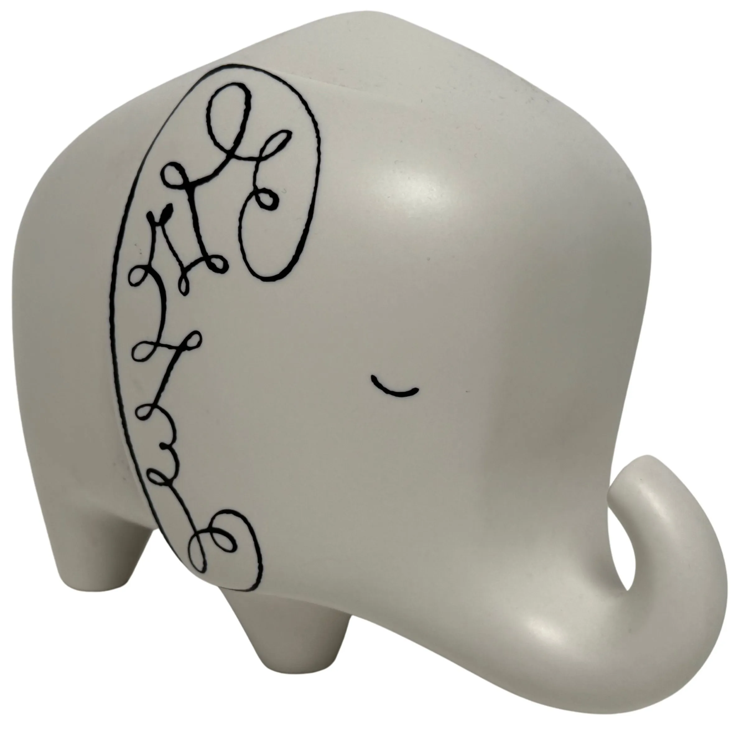 White Ceramic Elephant Bank