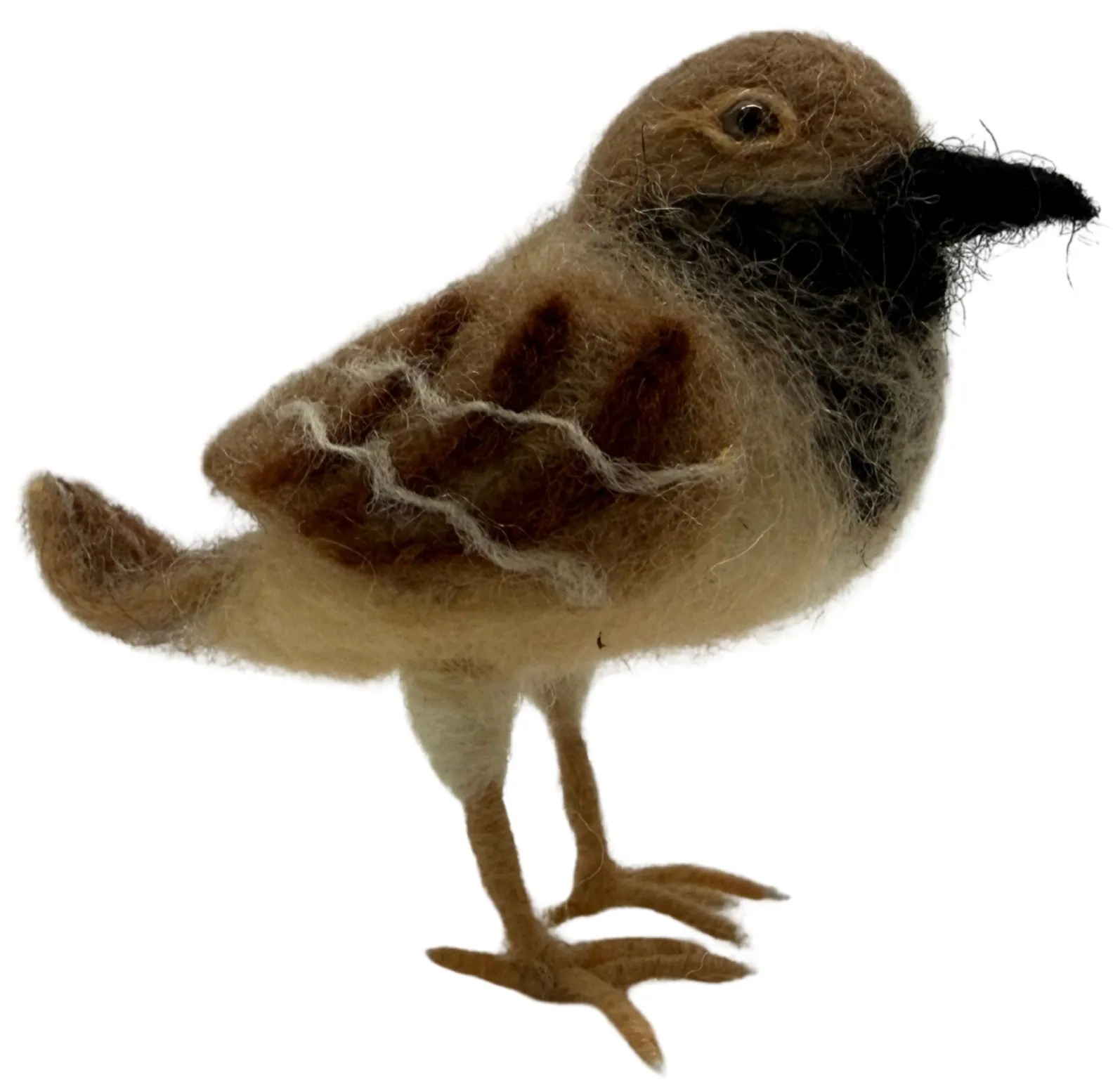 Felted Wool Brown Sparrow
