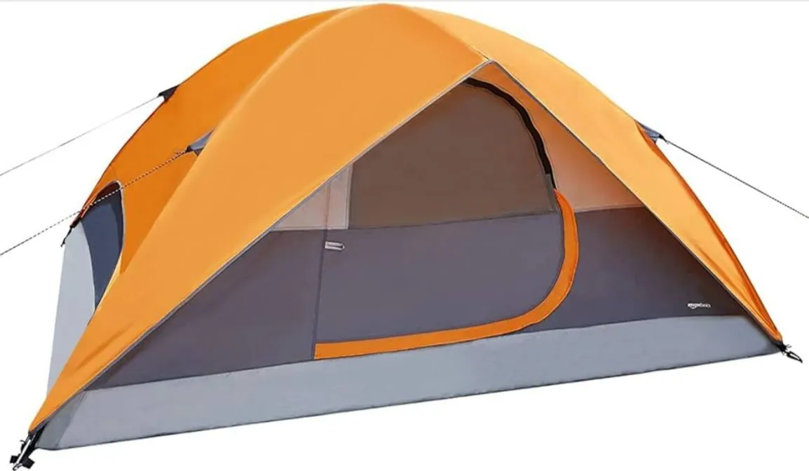 Orange & Grey 4 Person Tent