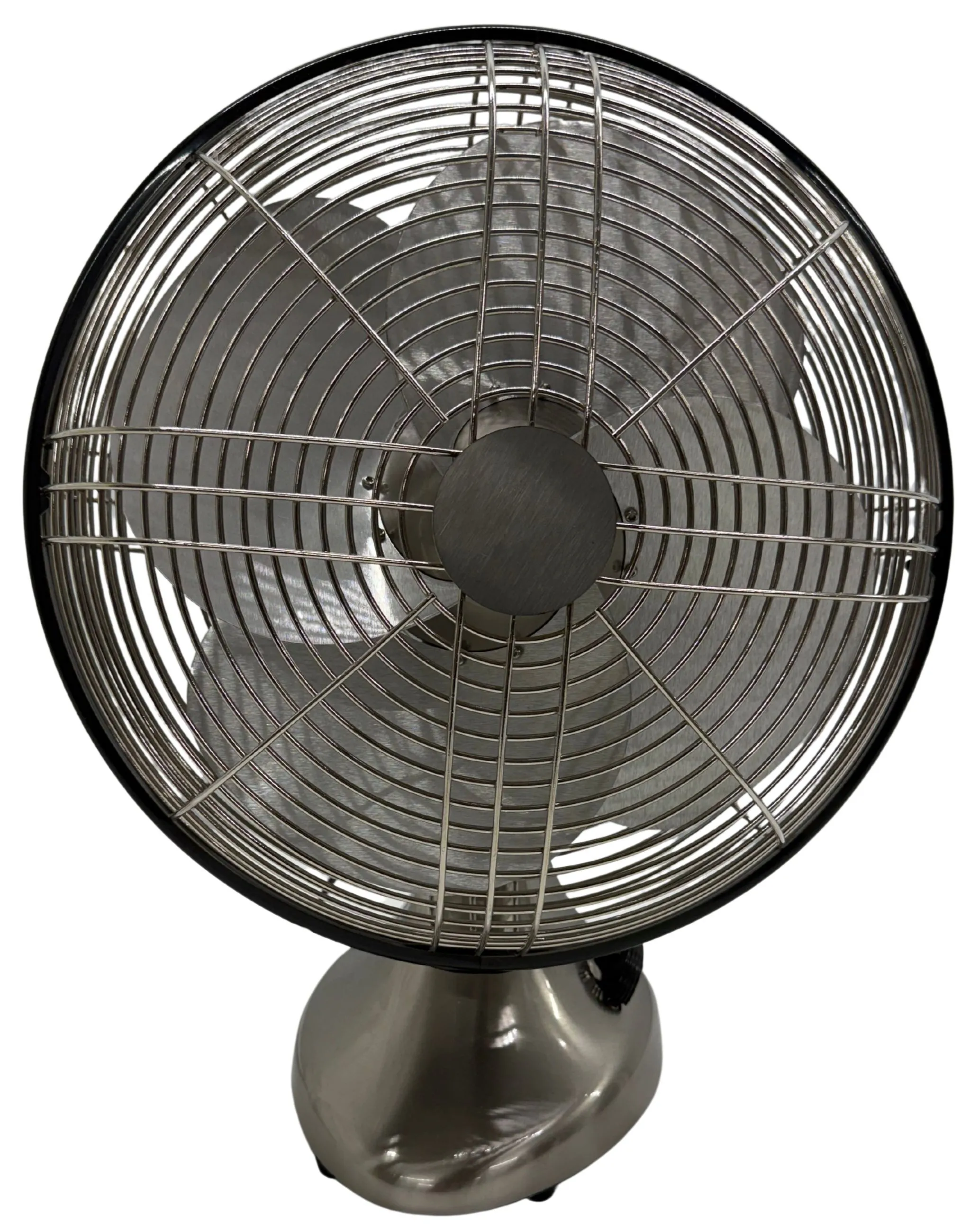 Brushed Silver & Chrome Electric Fan