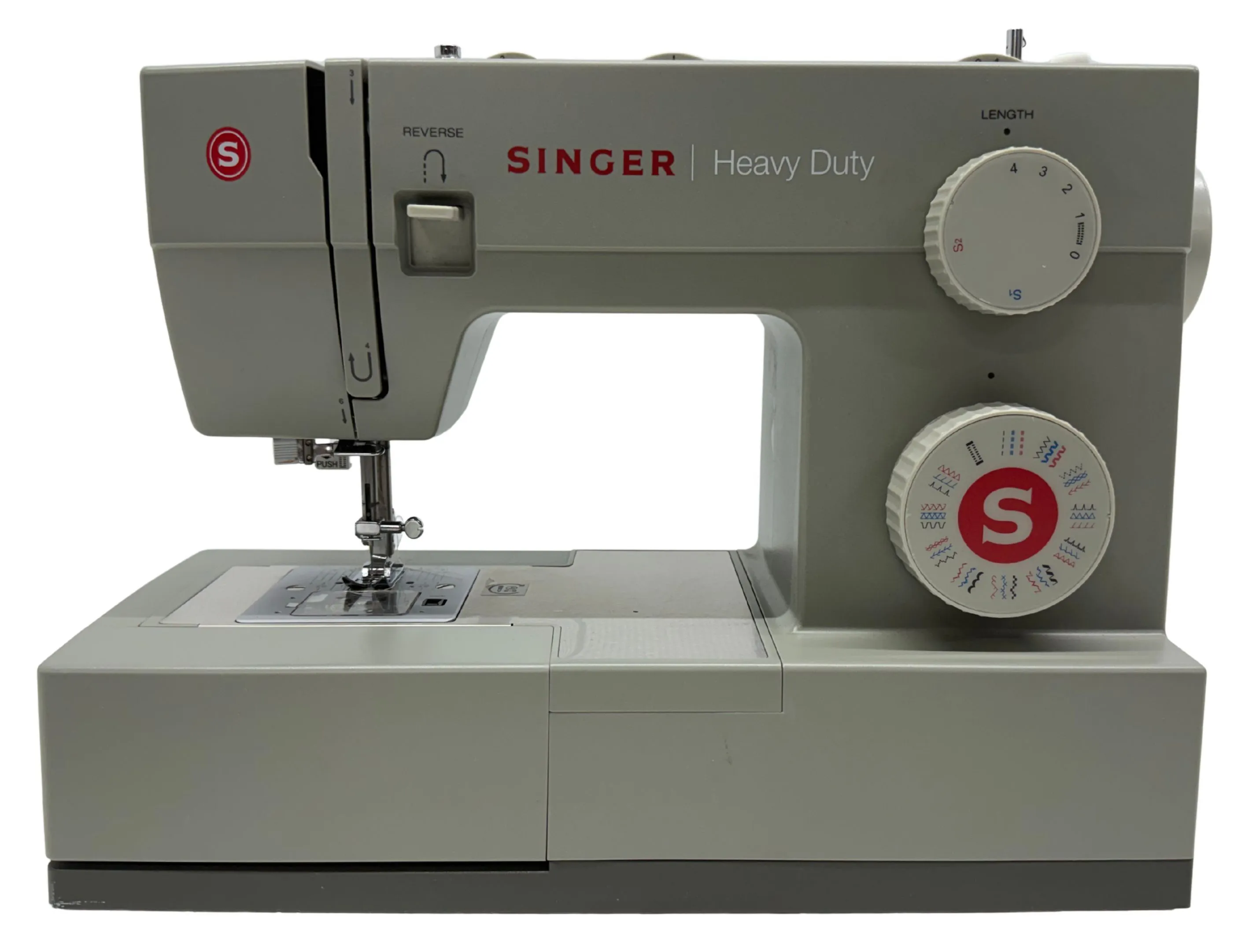 Grey Heavy Duty Sewing Machine With Foot Pedal