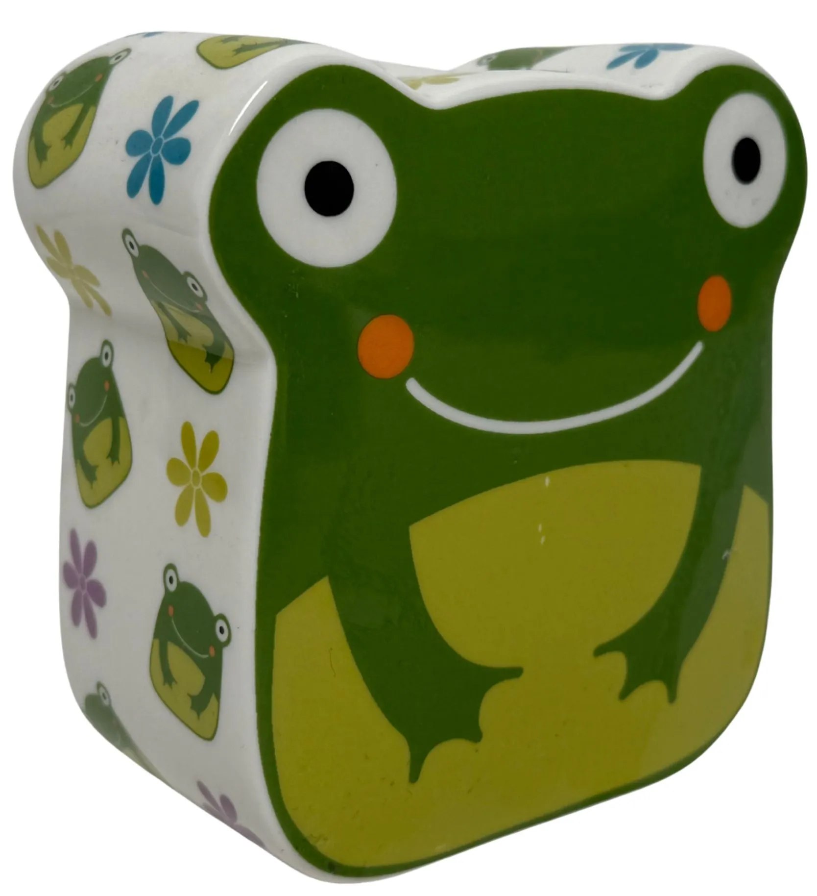 Green Frog Ceramic Bank