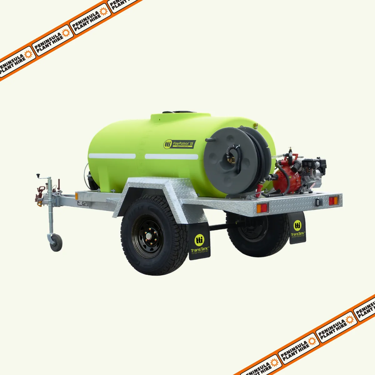 TTI Water Cart Trailer - 1200L FirePatrol15 Fire Fighting Trailer