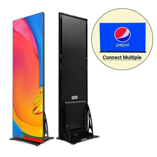 Indoor Portable LED Poster 2m High x 640mm Wide