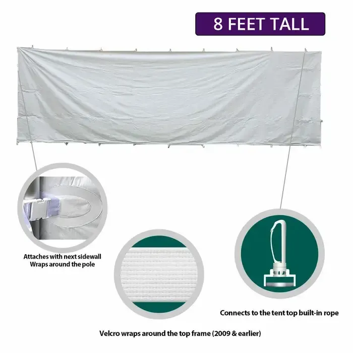 20ft Marquee Tent Wall segment- Solid (no window)