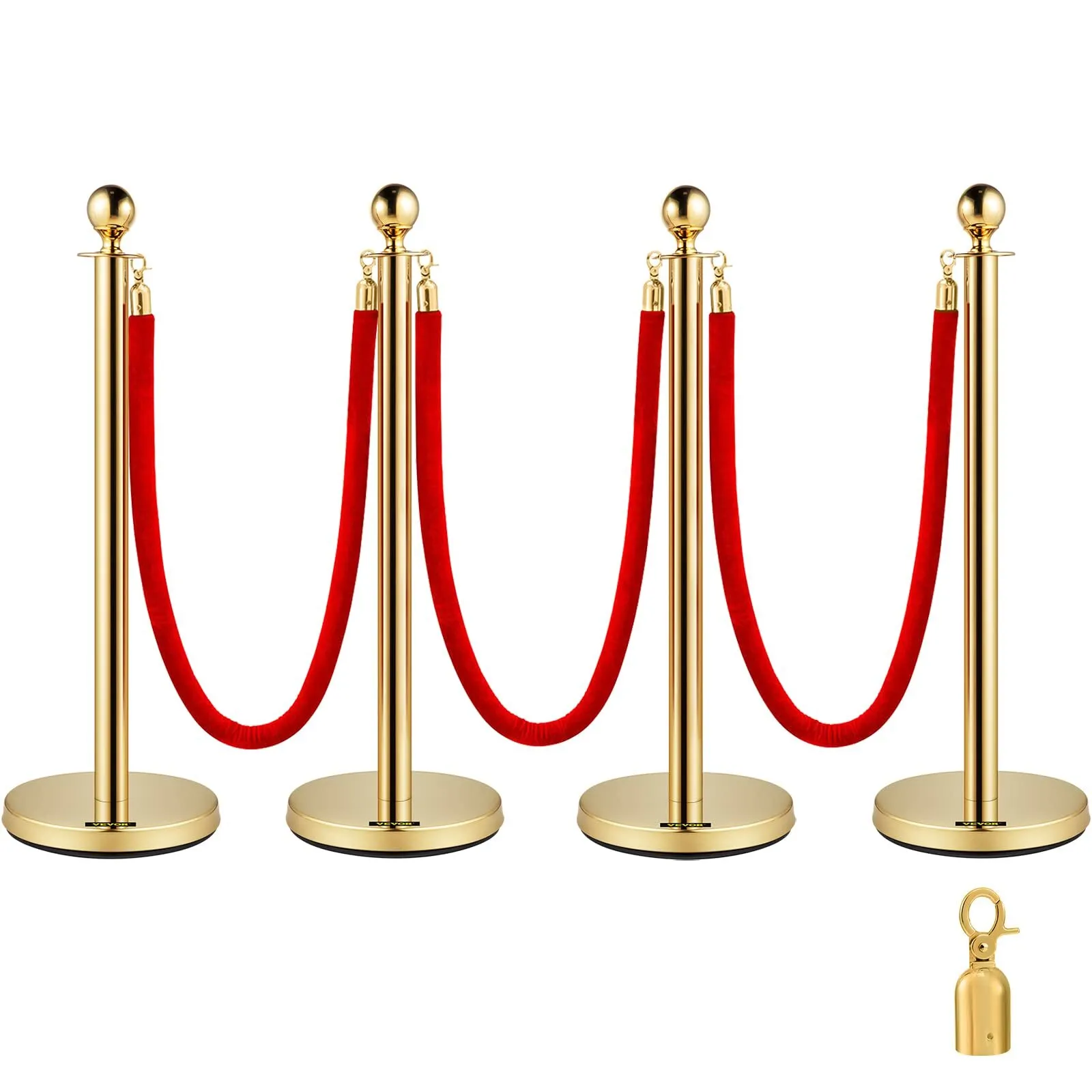 Stanchion Poles w/ Red Velvet Ropes