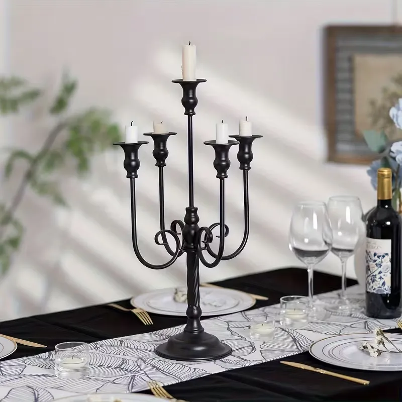 Black Metal Candle Holders