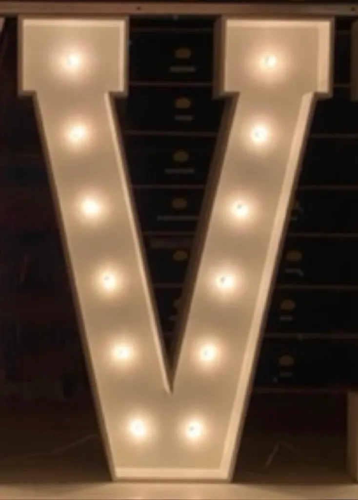 Marquee Letter V