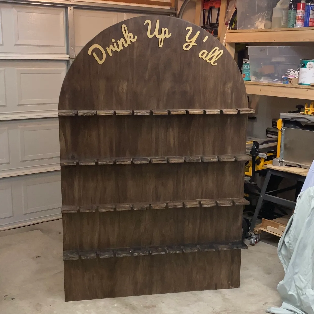 Champagne Flute Wall "Drink Up Y'all"