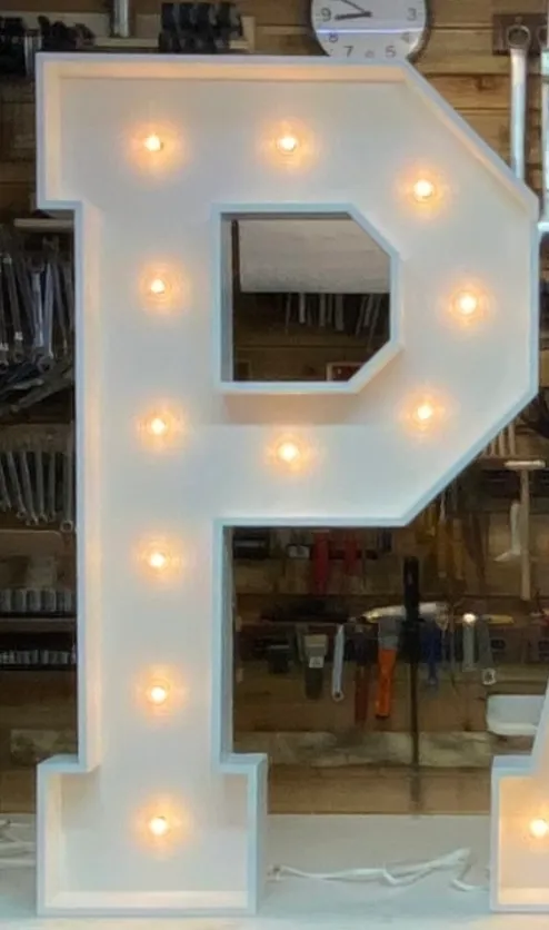 Marquee Letter P