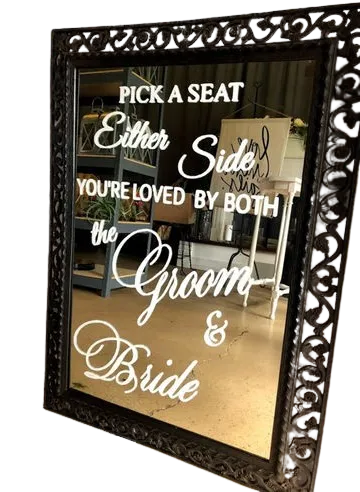 Groom and Bride Pick A Seat