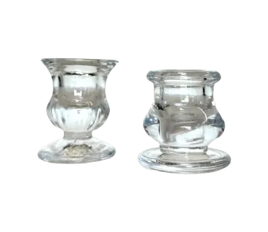 Clear Glass Candlesticks