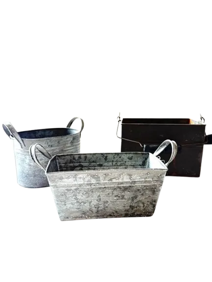 Small Metal Container with Handles