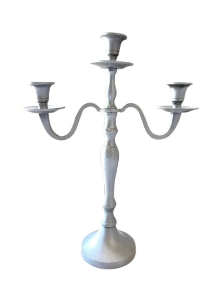 Silver Three Prong Candelabra