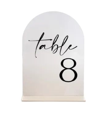Table Numbers- White