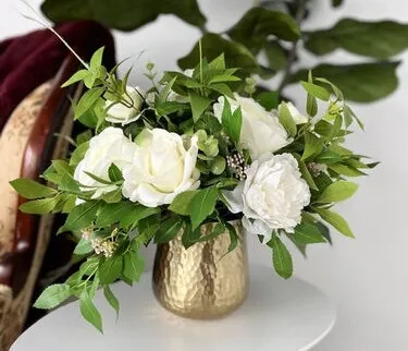 Real Touch Ivory Floral Centerpieces