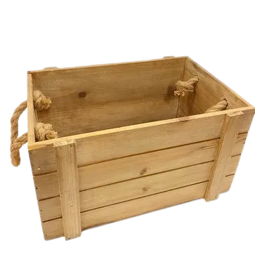 Wood Box with Handles