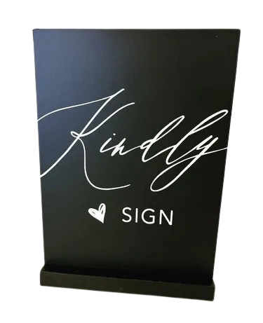 Black Guestbook Sign