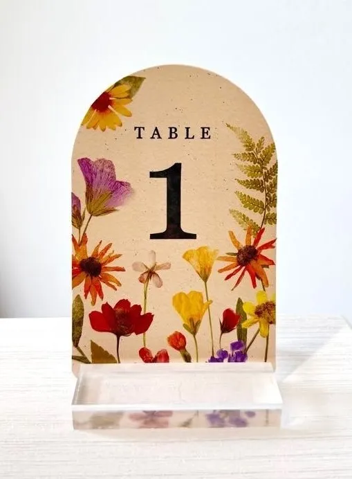 Table Numbers- Floral