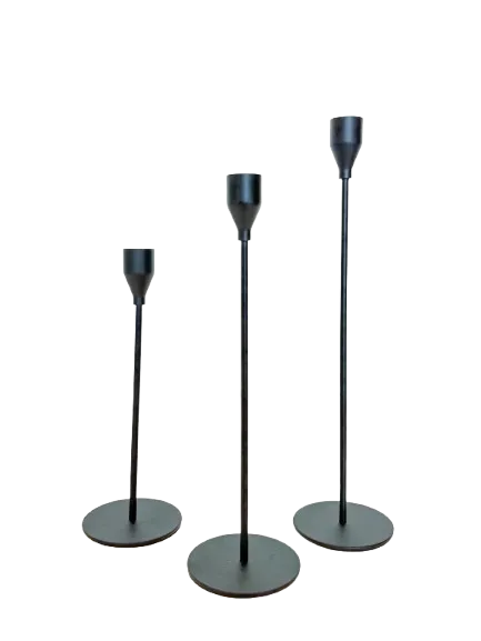 Black Metal Candlesticks