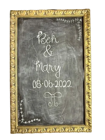 Gold Chalkboard Sign