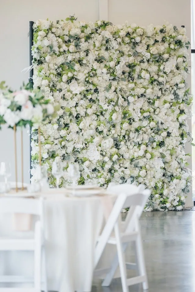 Ivory and Sage Flower Wall