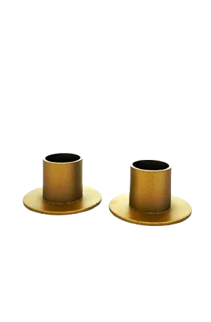 Matte Gold Candlesticks