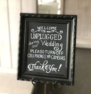 Black Unplugged Sign