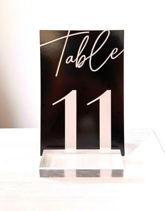 Table Numbers- Black