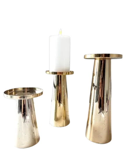 Gold Pedestal Candle Holder