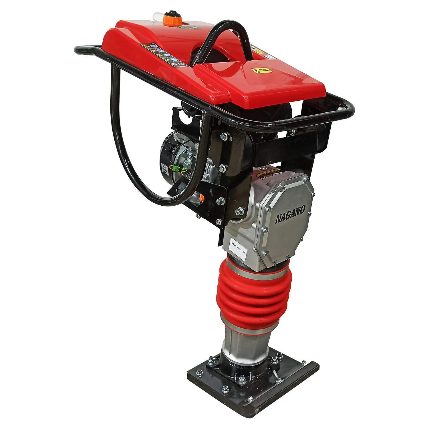  Compactador de Solo Tipo Sapo a Gasolina 7 HP Motor de 4 Tempos