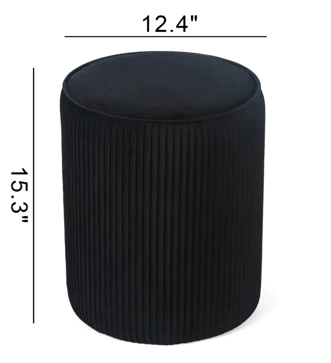 Black Ottoman (Velvet) 