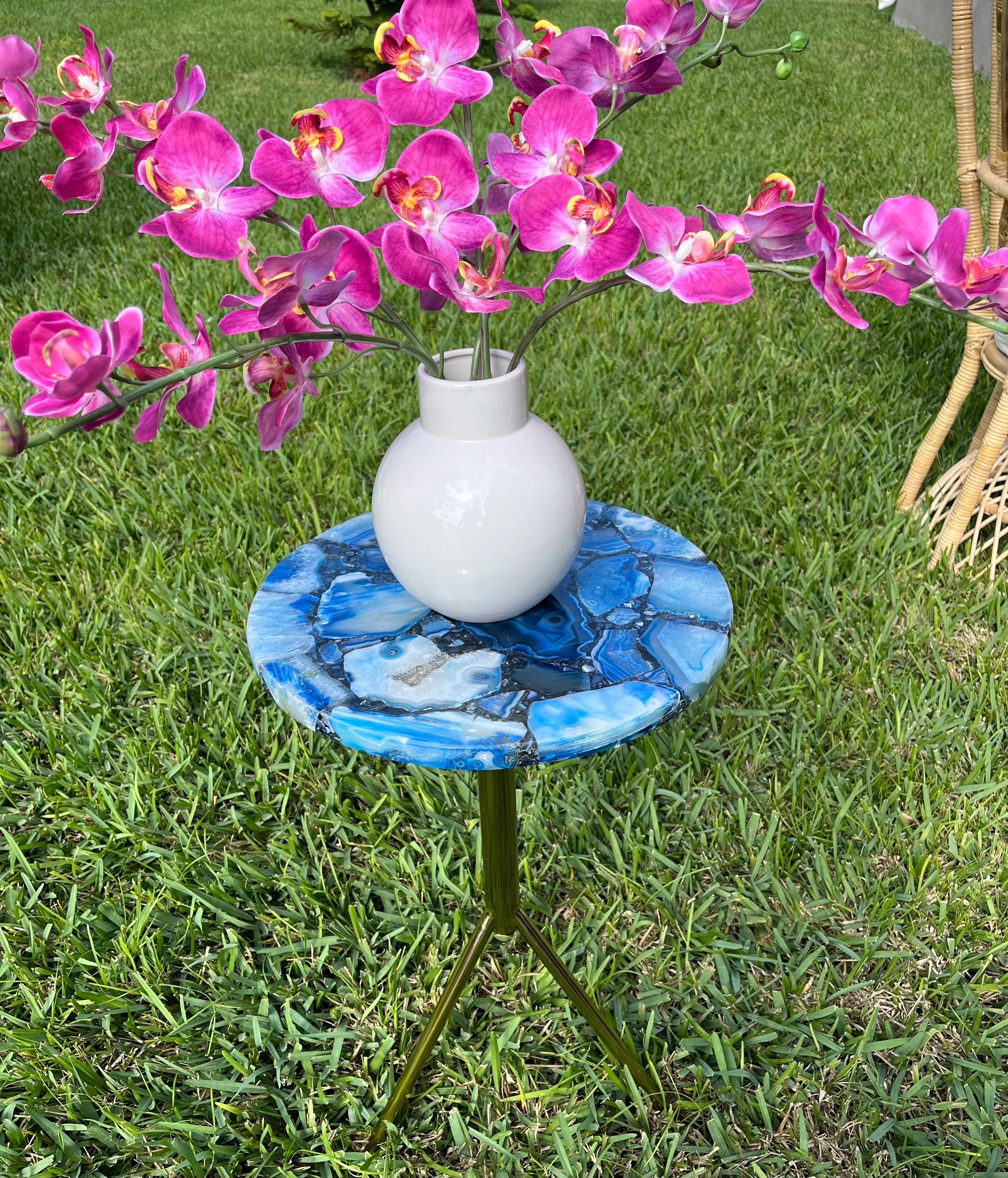 Indigo Agate Side Table