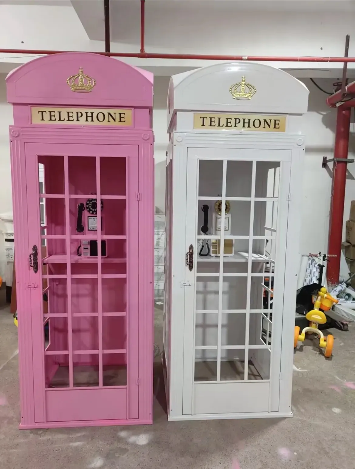 White Phone Booth Prop - Booth Only
