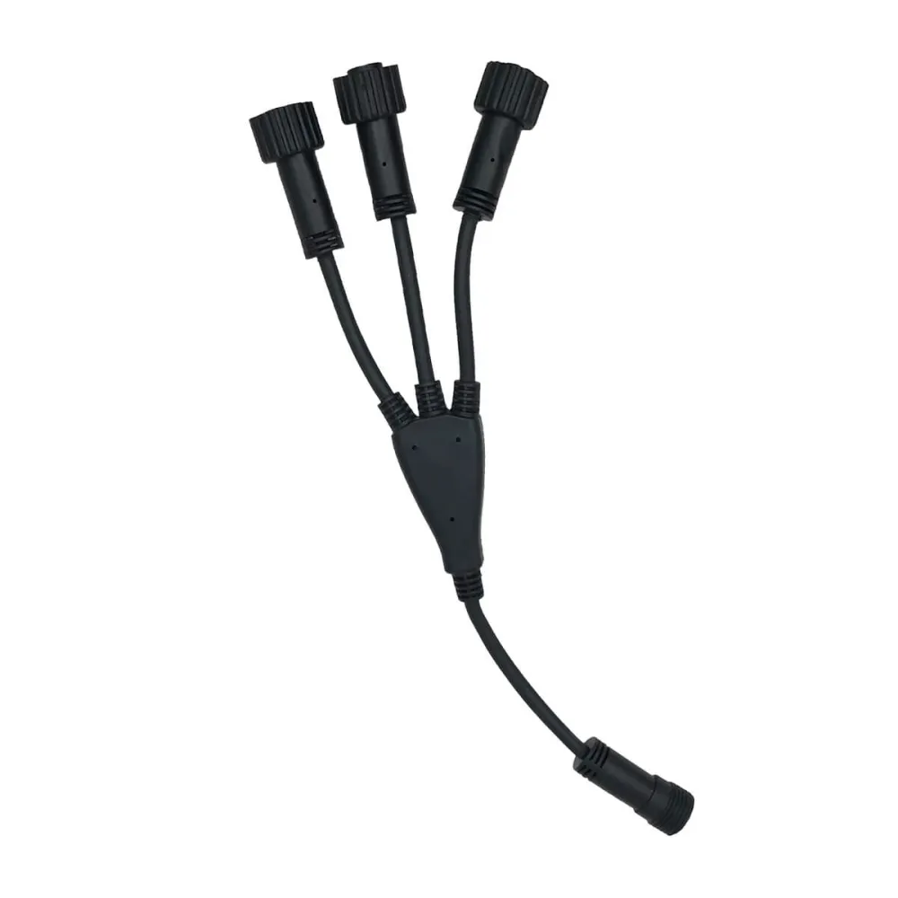 Black Connectable Festoon 3 way adaptor