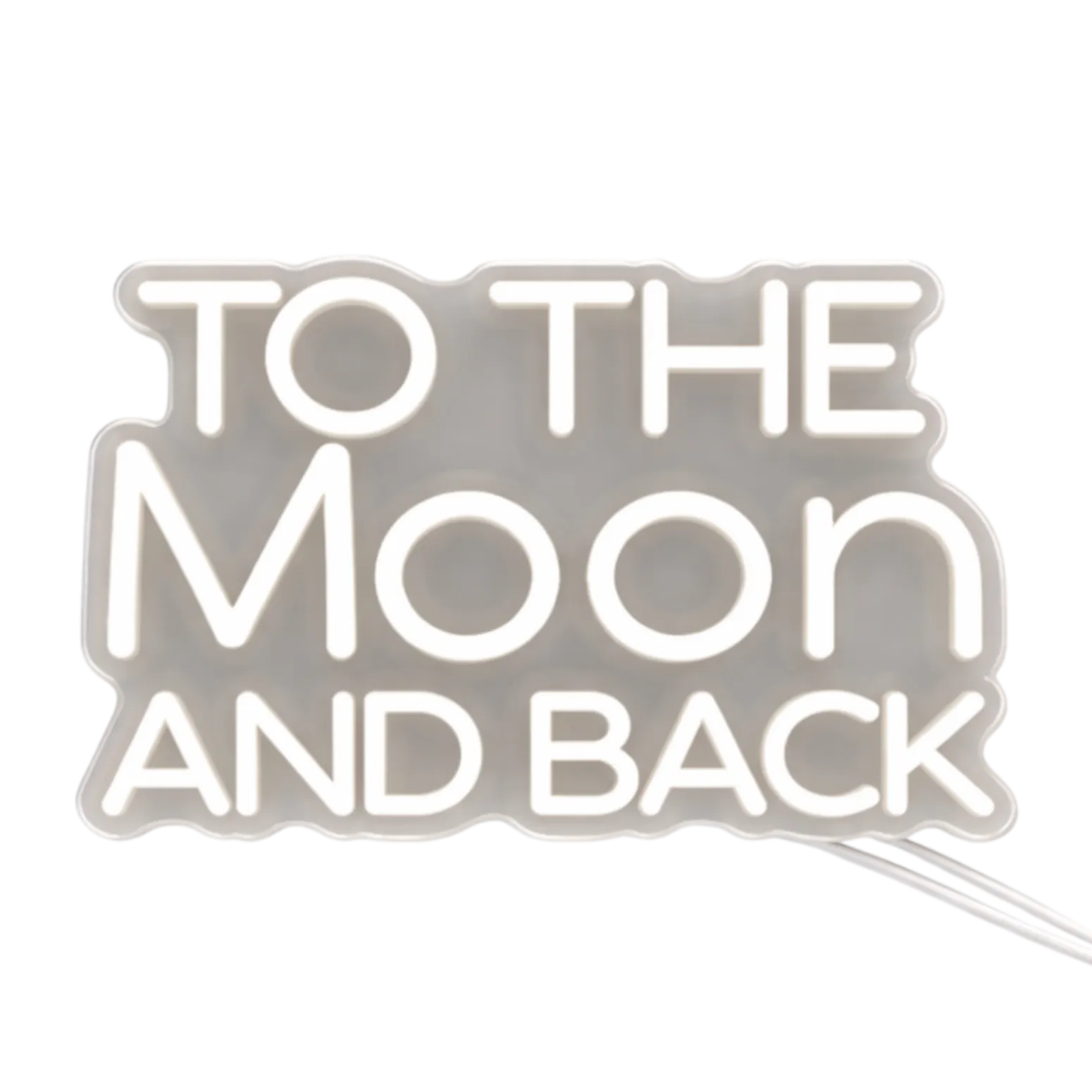 To The Moon And Back Neon Sign Rental (23.6"x15.7")