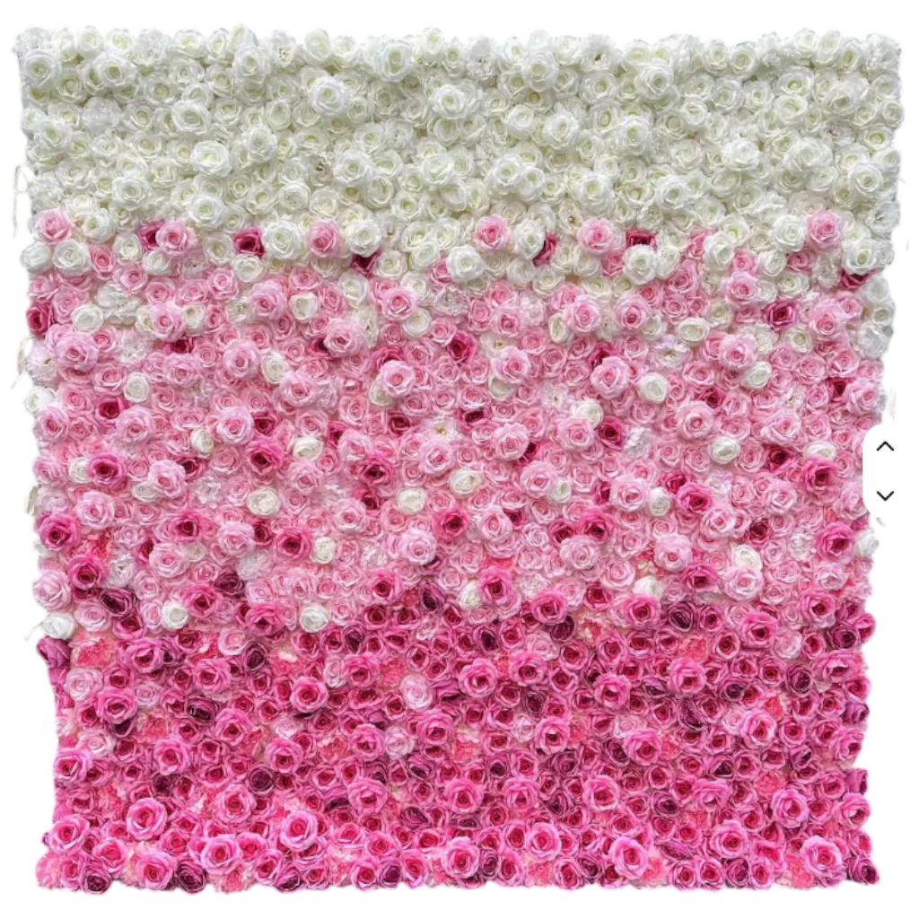 Pink Ombre Flower Wall Rental (8×8)