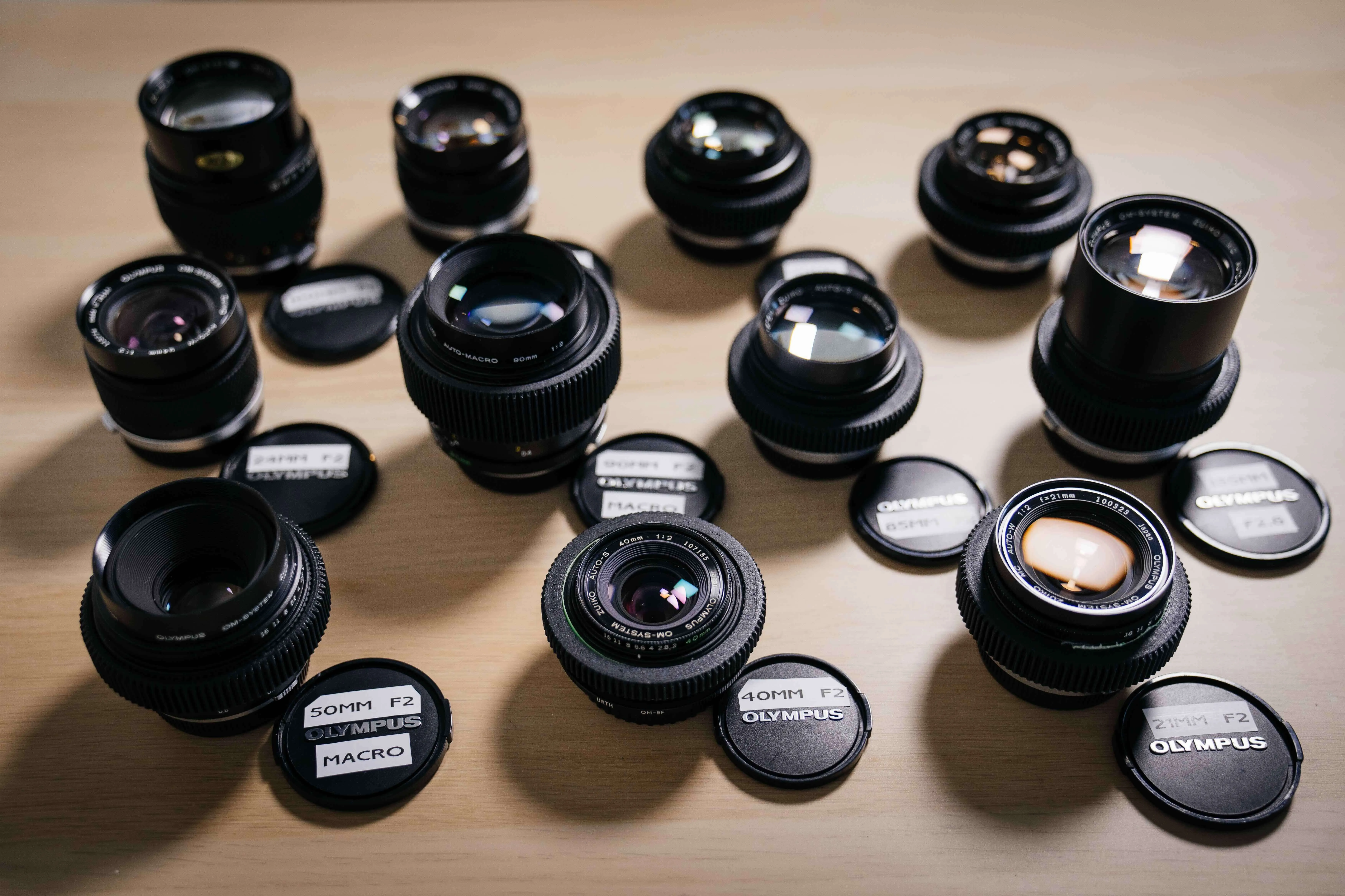 Olympus Zuiko set van 6 lenzen Canon EF of Sony E-mount