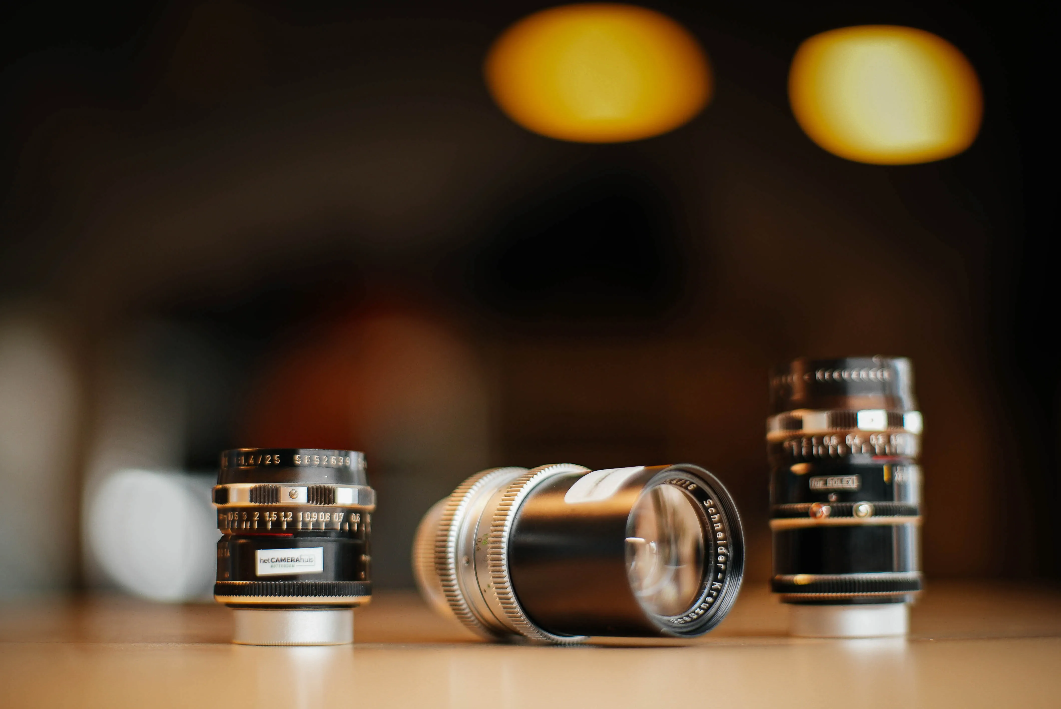 Bolex C-mount prime lensset Schneider 10-16-24-50mm
